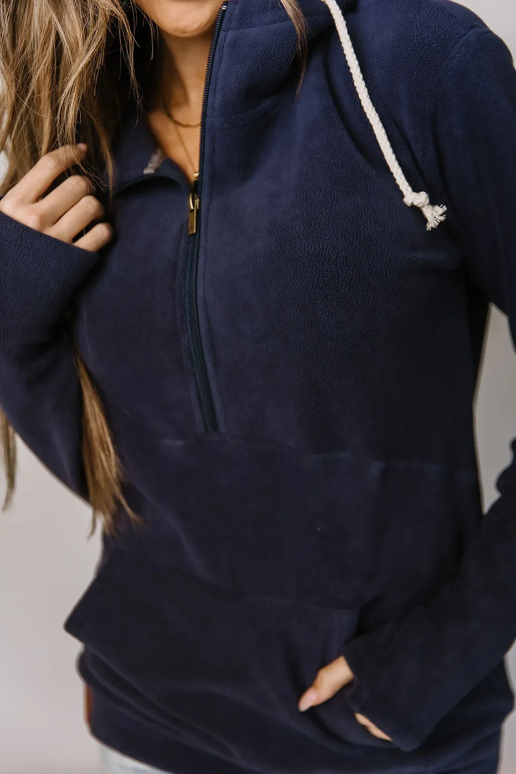 Ampersand Cozy Cutie Halfzip Blueberry Sweatshirt