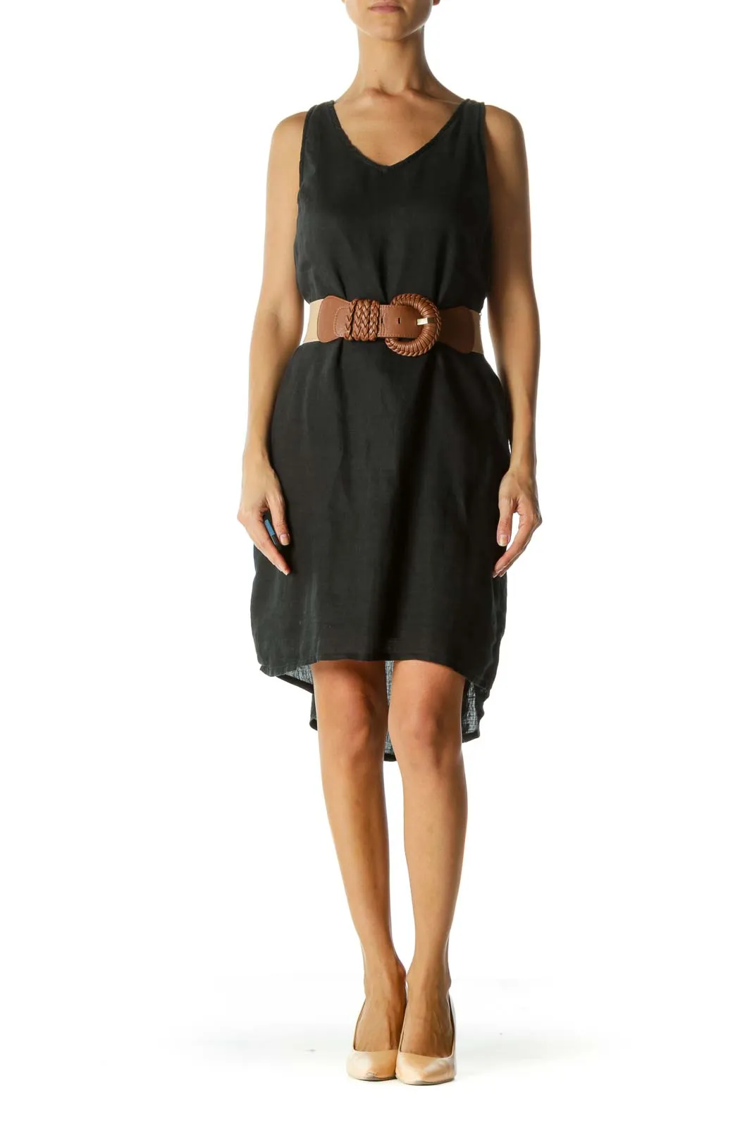 Black Belted Day Dress