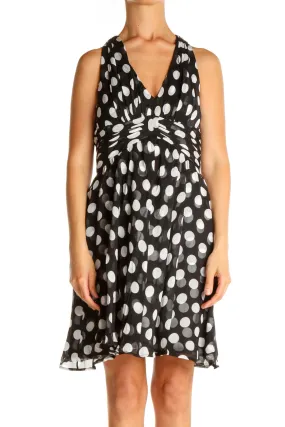 Black Polka Dot Day Sheath Dress