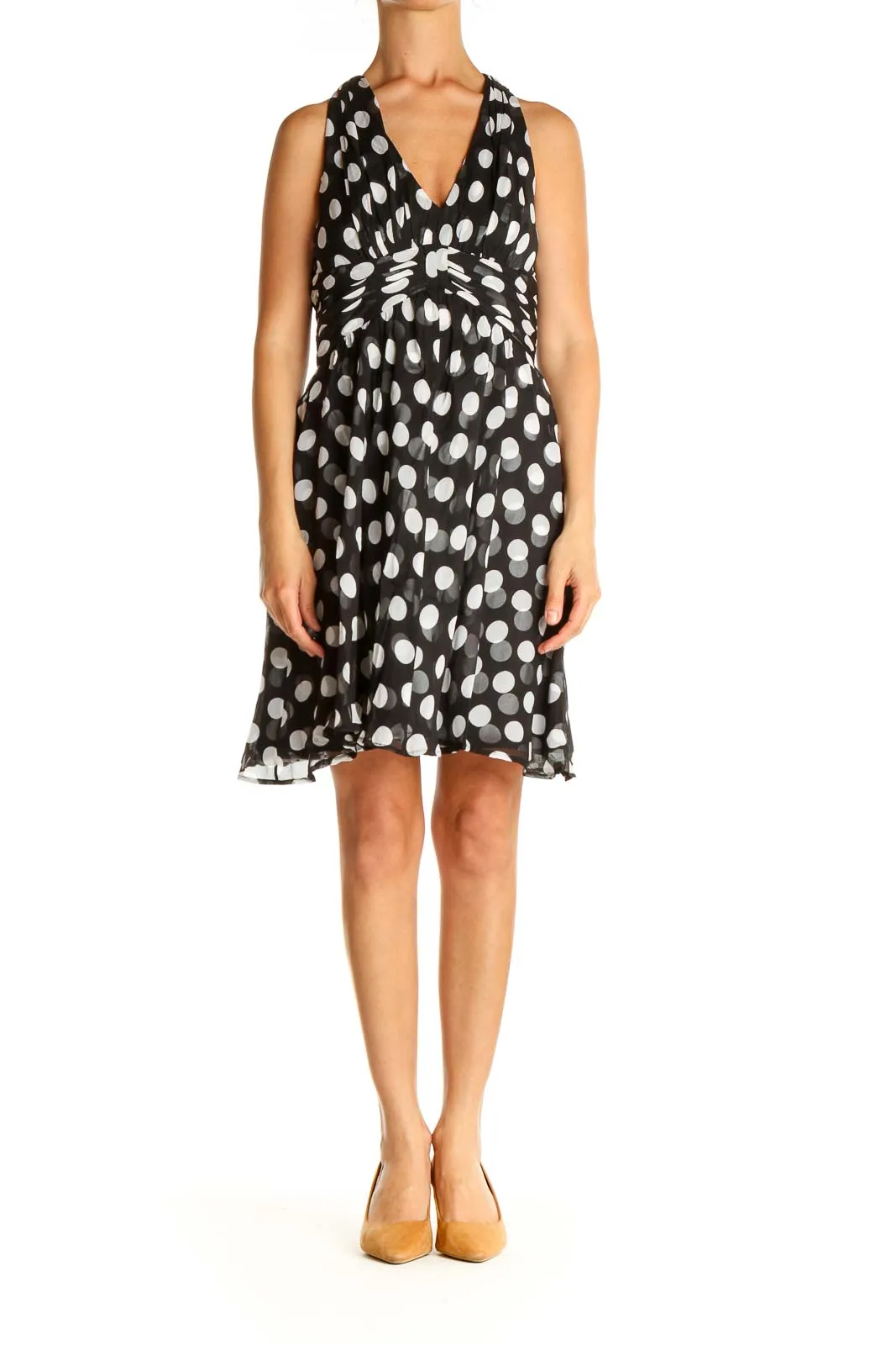 Black Polka Dot Day Sheath Dress