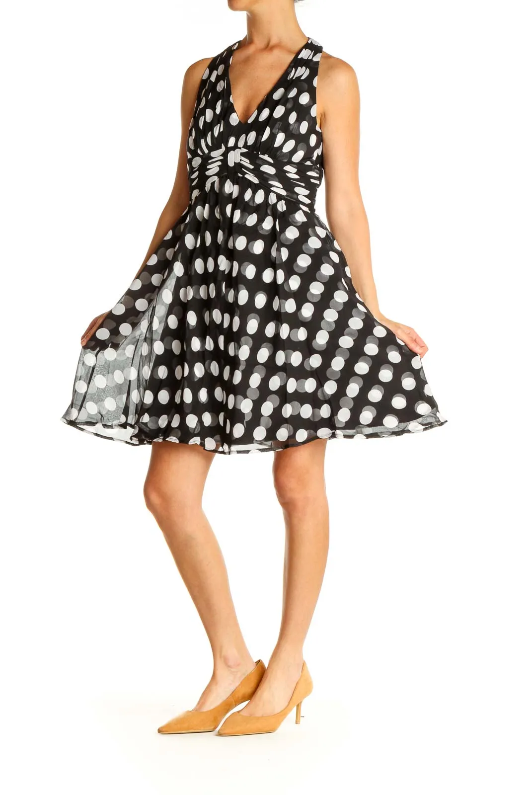 Black Polka Dot Day Sheath Dress