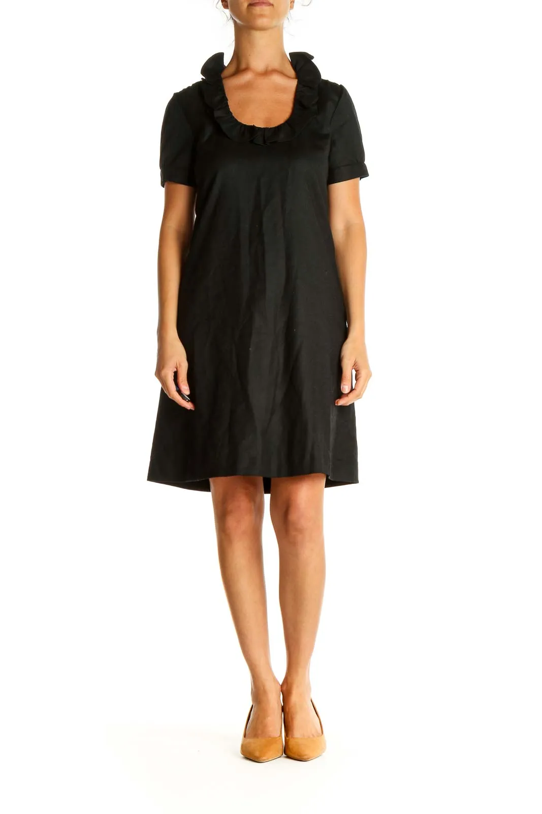 Black Solid Day Dress