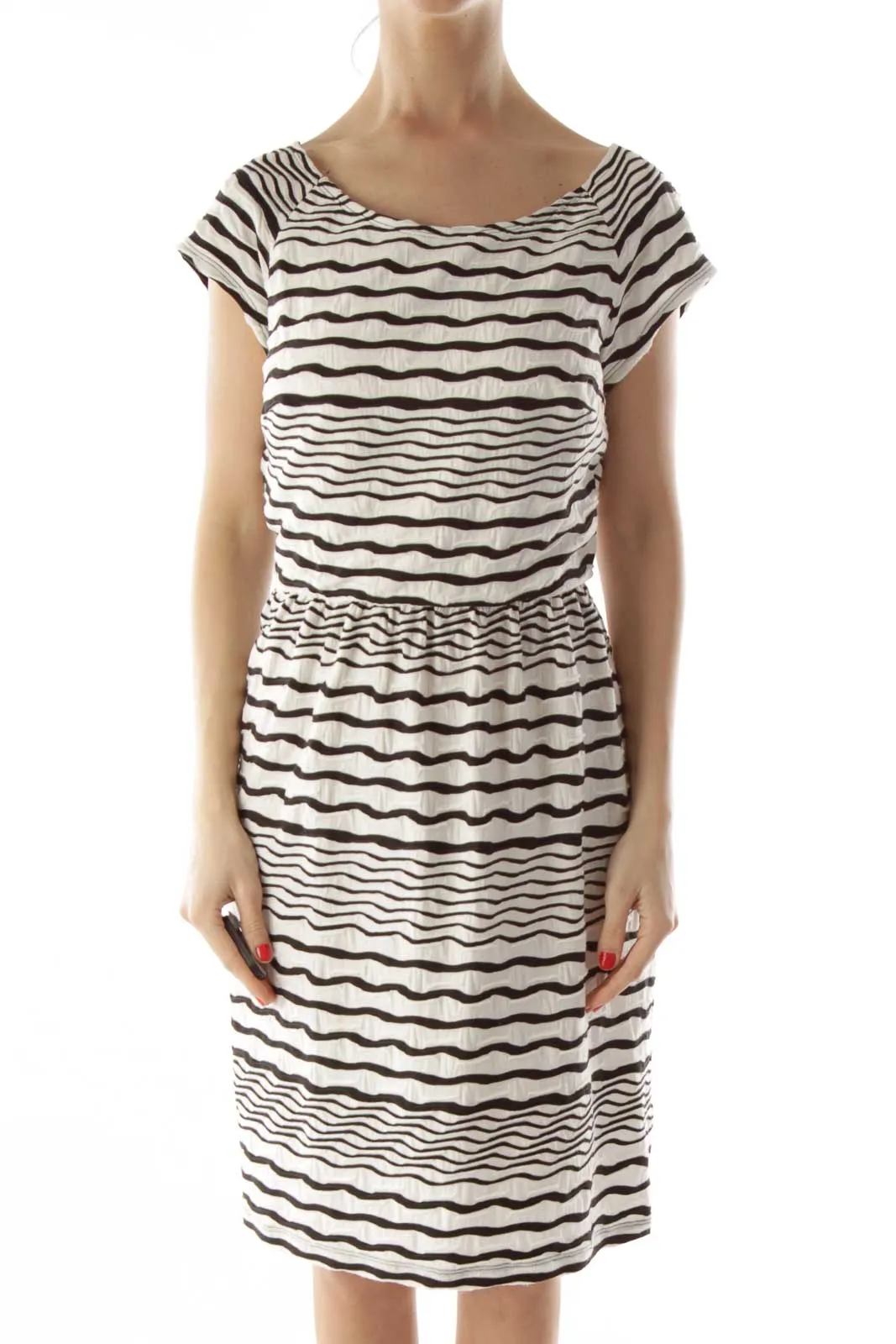 Black White Stripped Day Dress