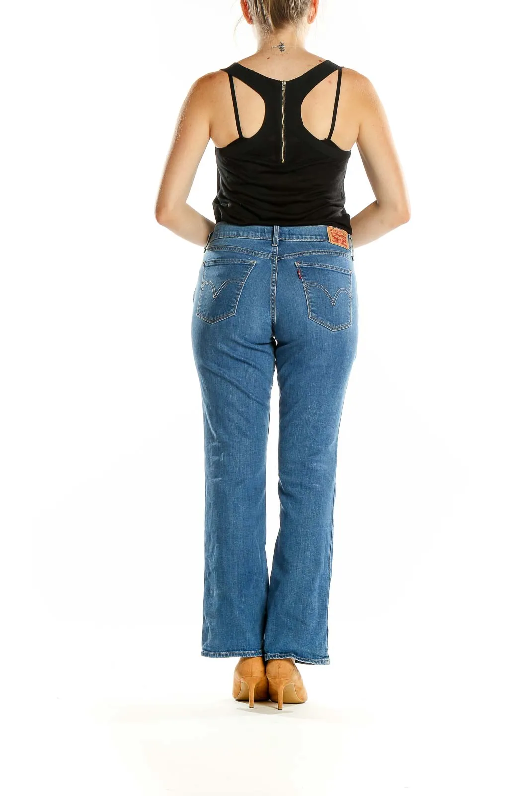 Blue Classic Bootcut Denim Jeans