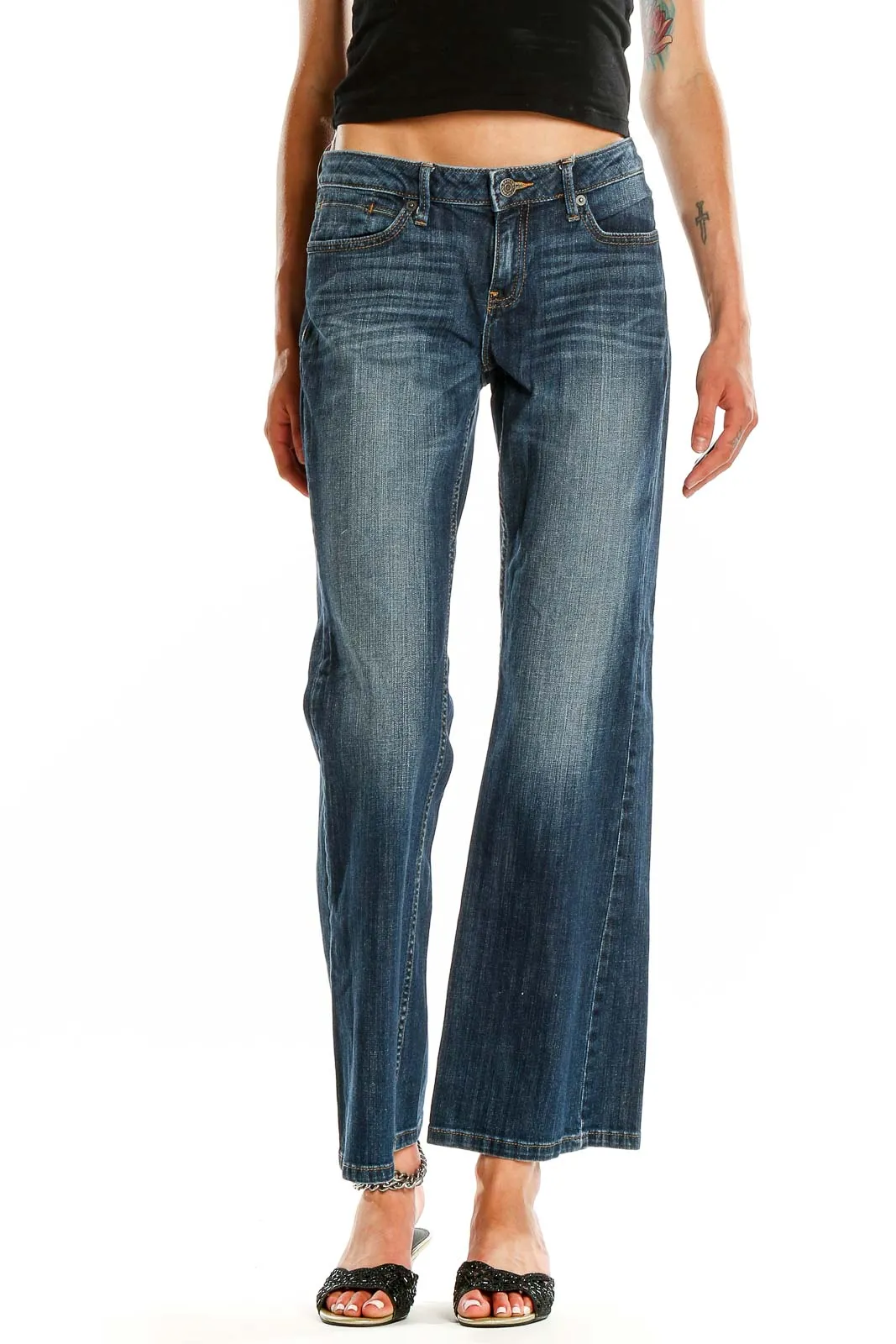 Blue Wide Leg Jeans