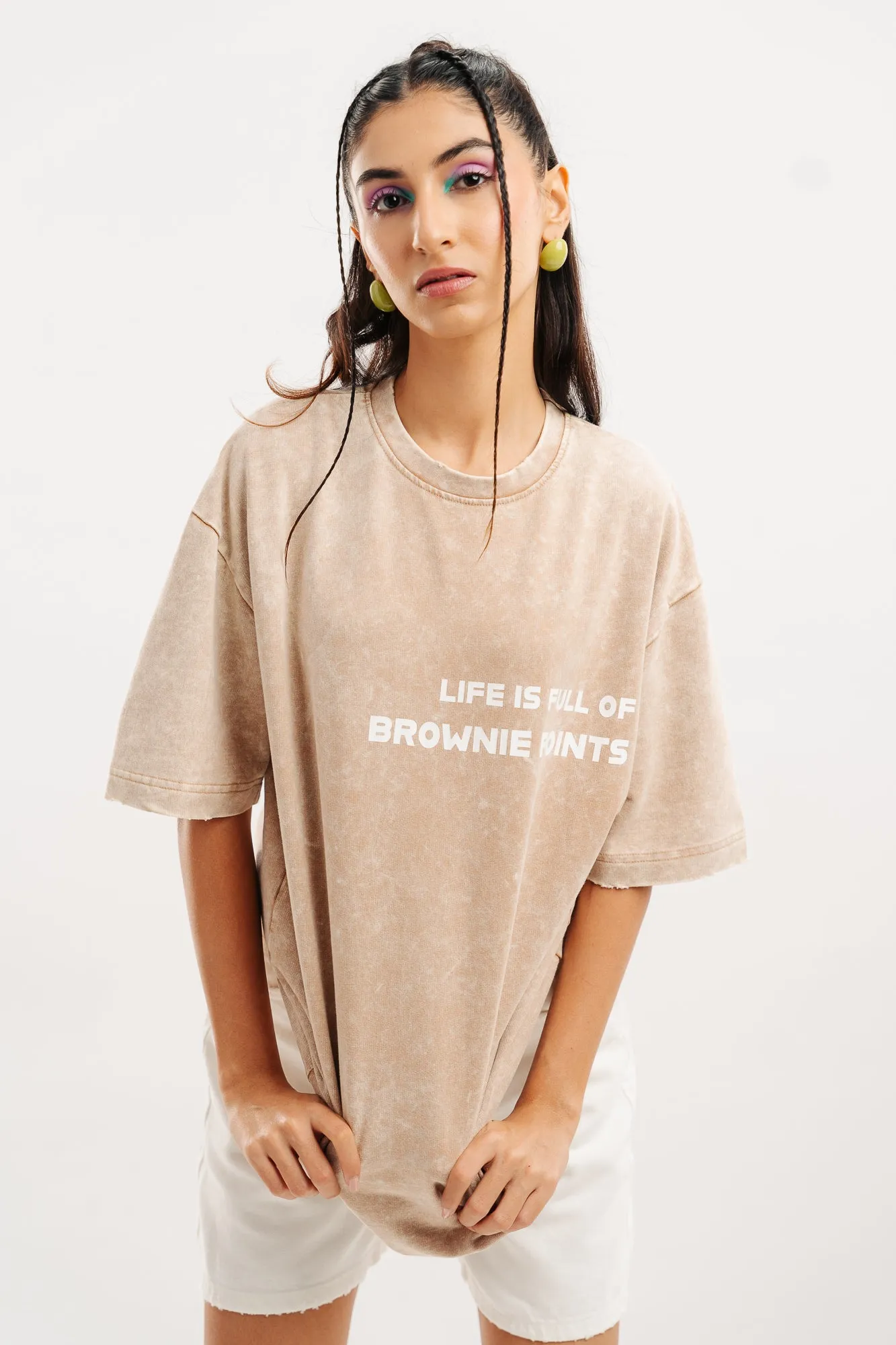 Brownie Acid Wash Oversized Tees