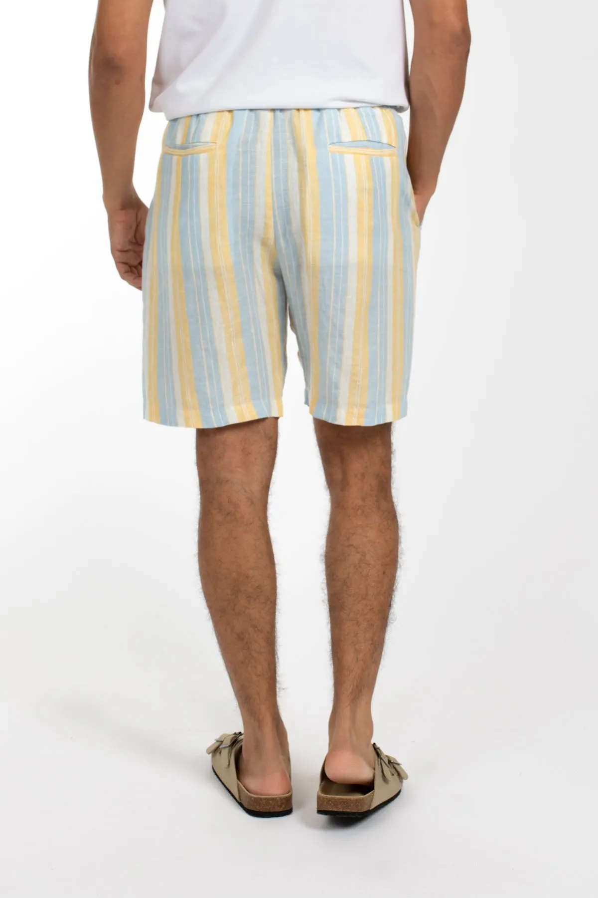 Butter Beach Stripe Linen Short