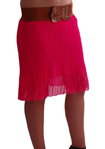 Chiffon Pleated Mini Skirt