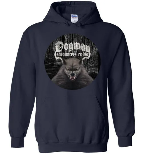 Dogman Encounters Canis Hominis Collection (round) Hooded Sweatshirt