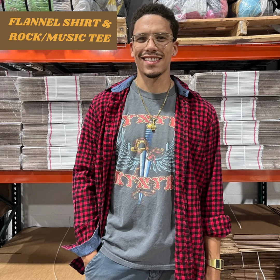 Flannel   2 Tees Combo