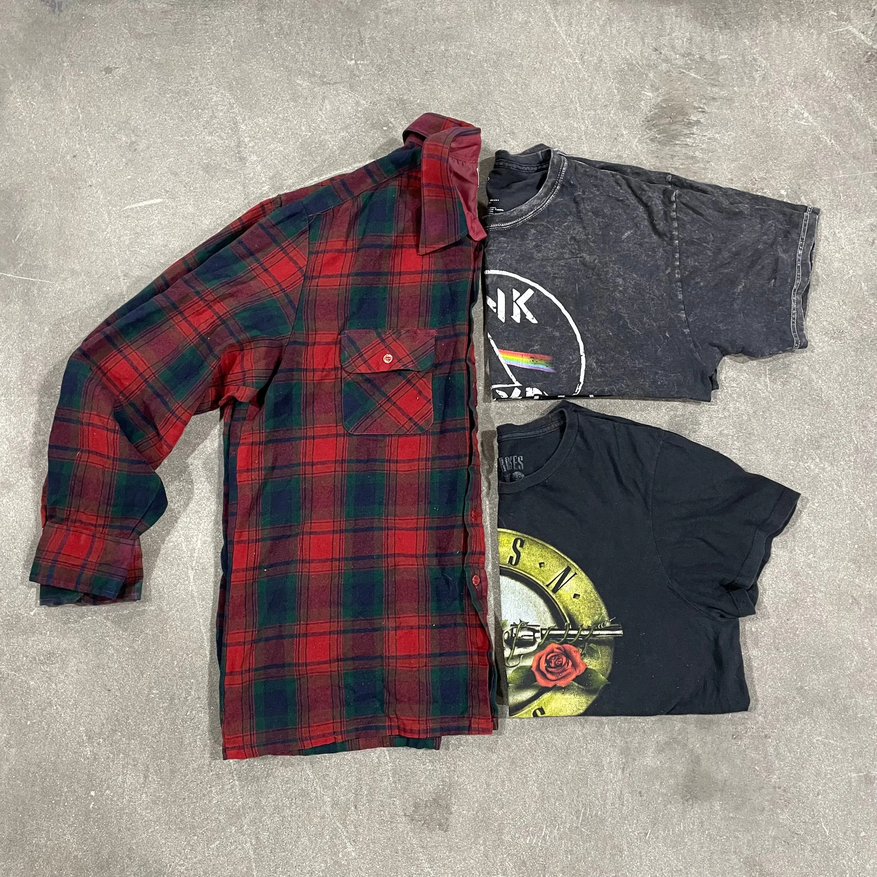 Flannel   2 Tees Combo