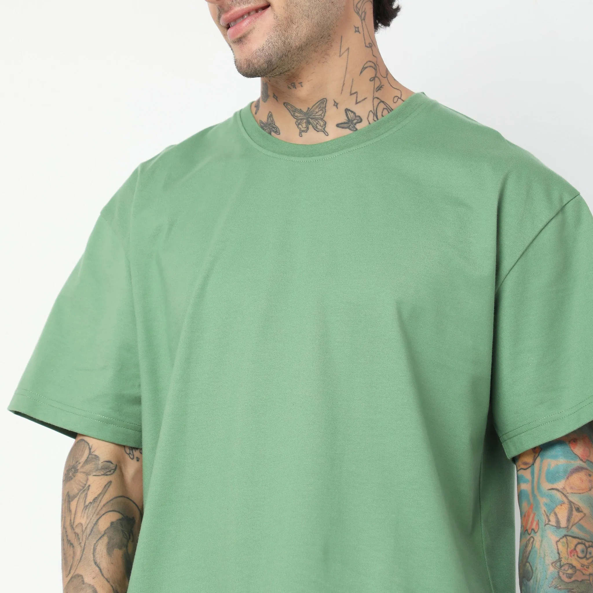 Heavy Dutee Tees™  Oversize - 100% Cotton Solid Crew Tees