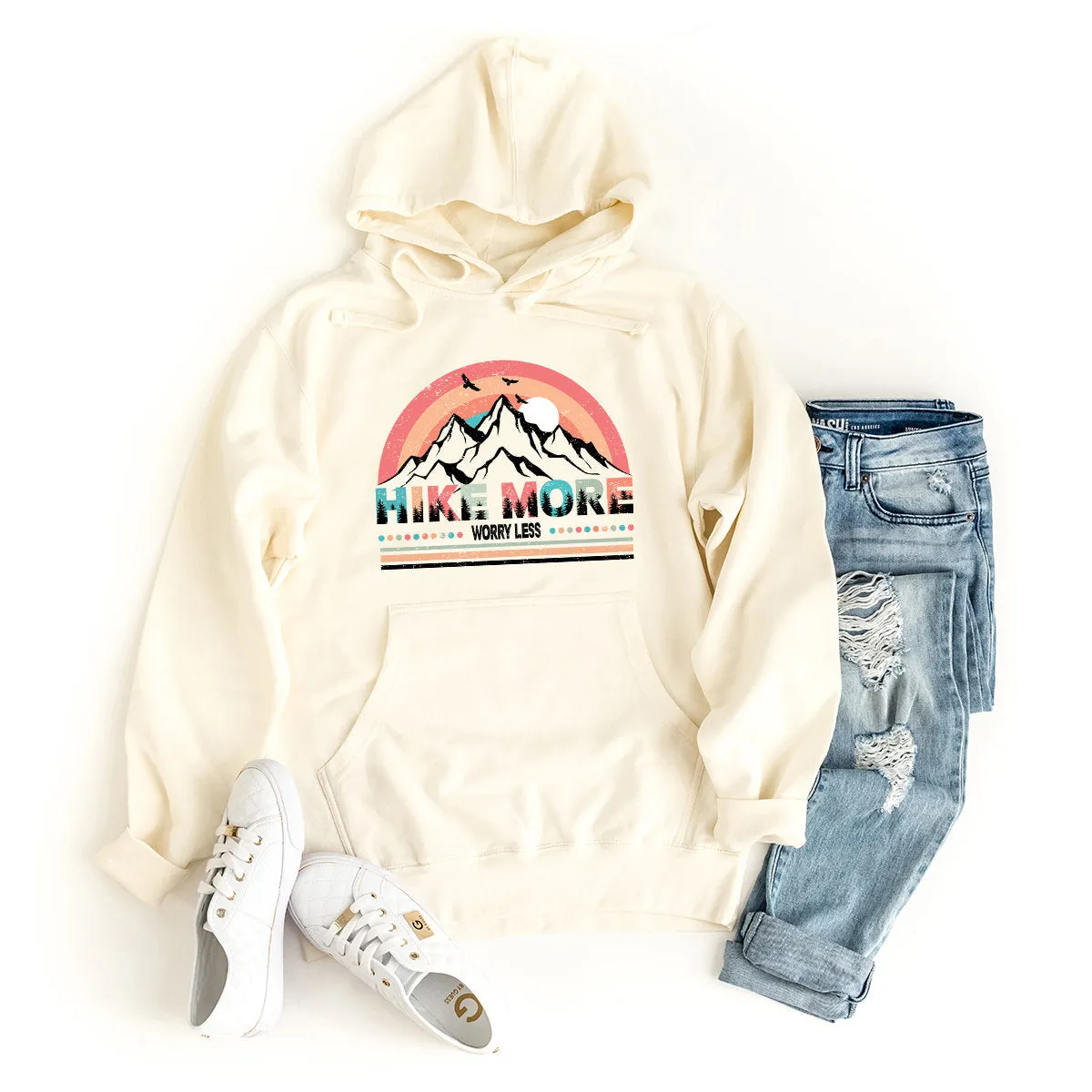 Hike More Worry Less Colorful | Hoodie