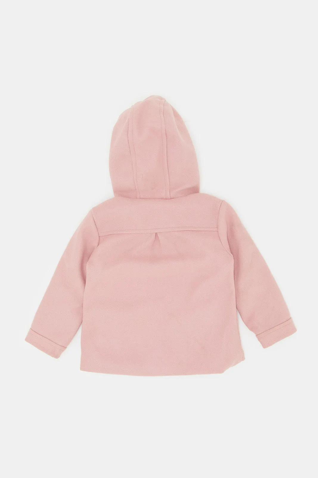 Infant Girls Pink Melton Coat