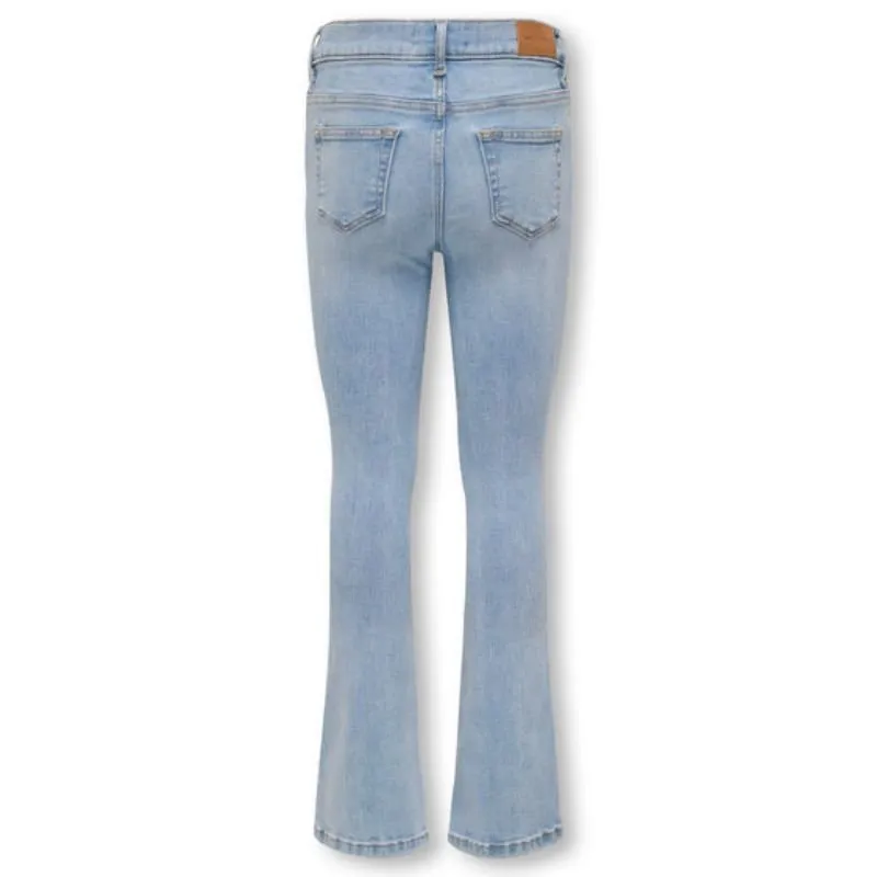 Light Blue Denim flared jeans Blush