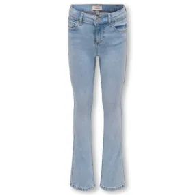 Light Blue Denim flared jeans Blush