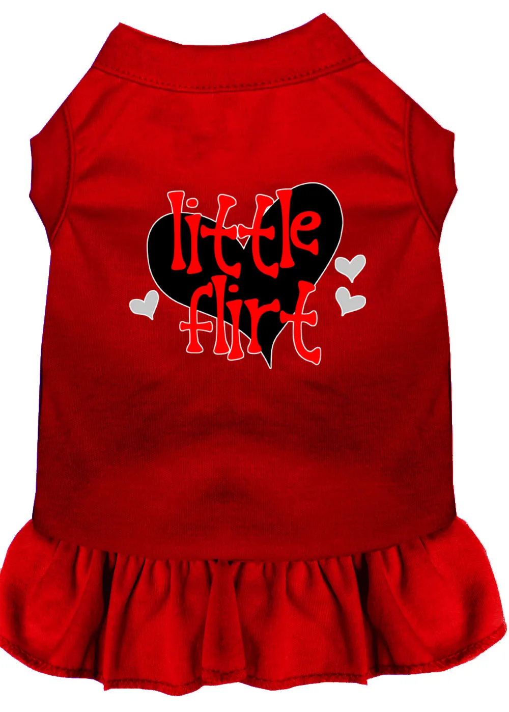 Little Flirt Screen Print Dog Dress Red Xxxl