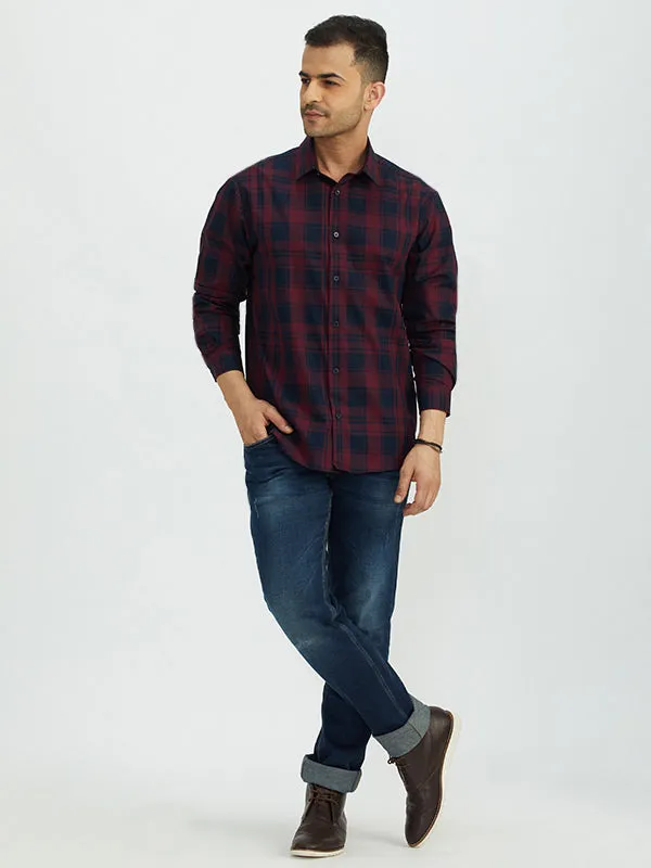 Men Checked Full Sleeve Cotton Shirt