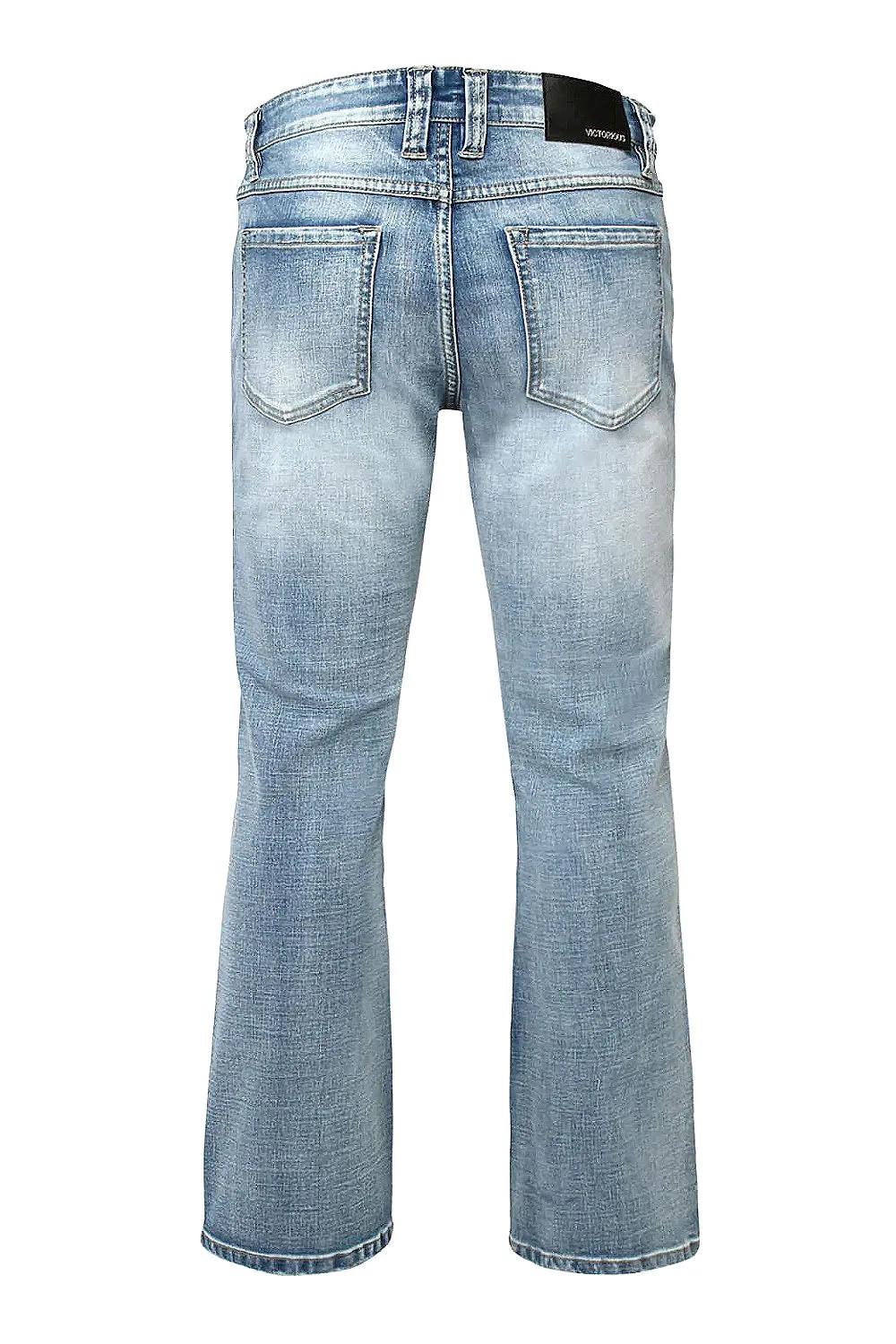 Men's Essential Light Washed Flared Denim Jeans