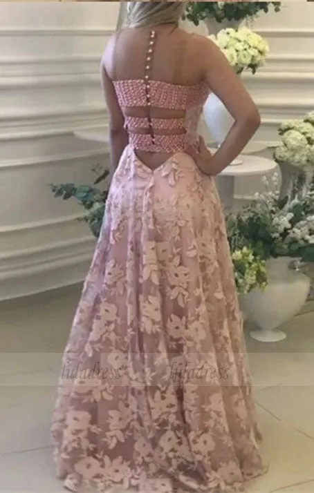 modest sweetheart evening gowns, unique special back party dresses with pearls