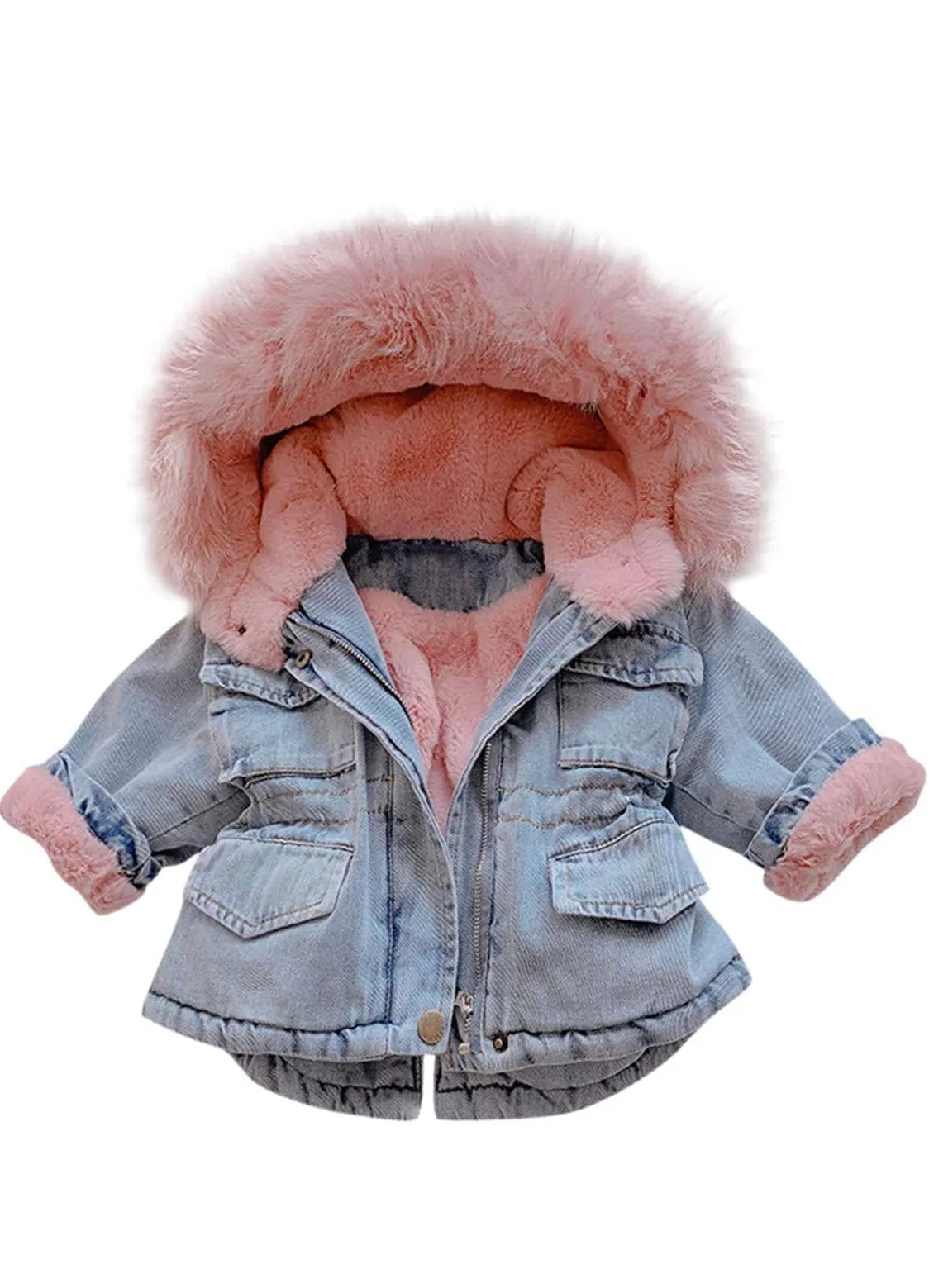 Pink Fur Jean Jacket