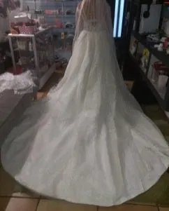 Premium All Over Crystal Ball Wedding Gown All Sizes