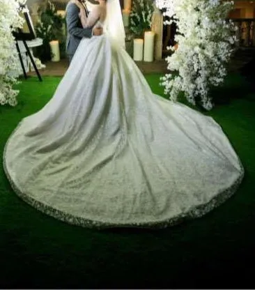 Premium All Over Crystal Ball Wedding Gown All Sizes