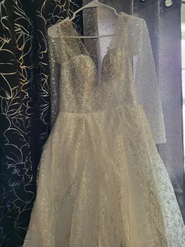 Premium All Over Crystal Ball Wedding Gown All Sizes