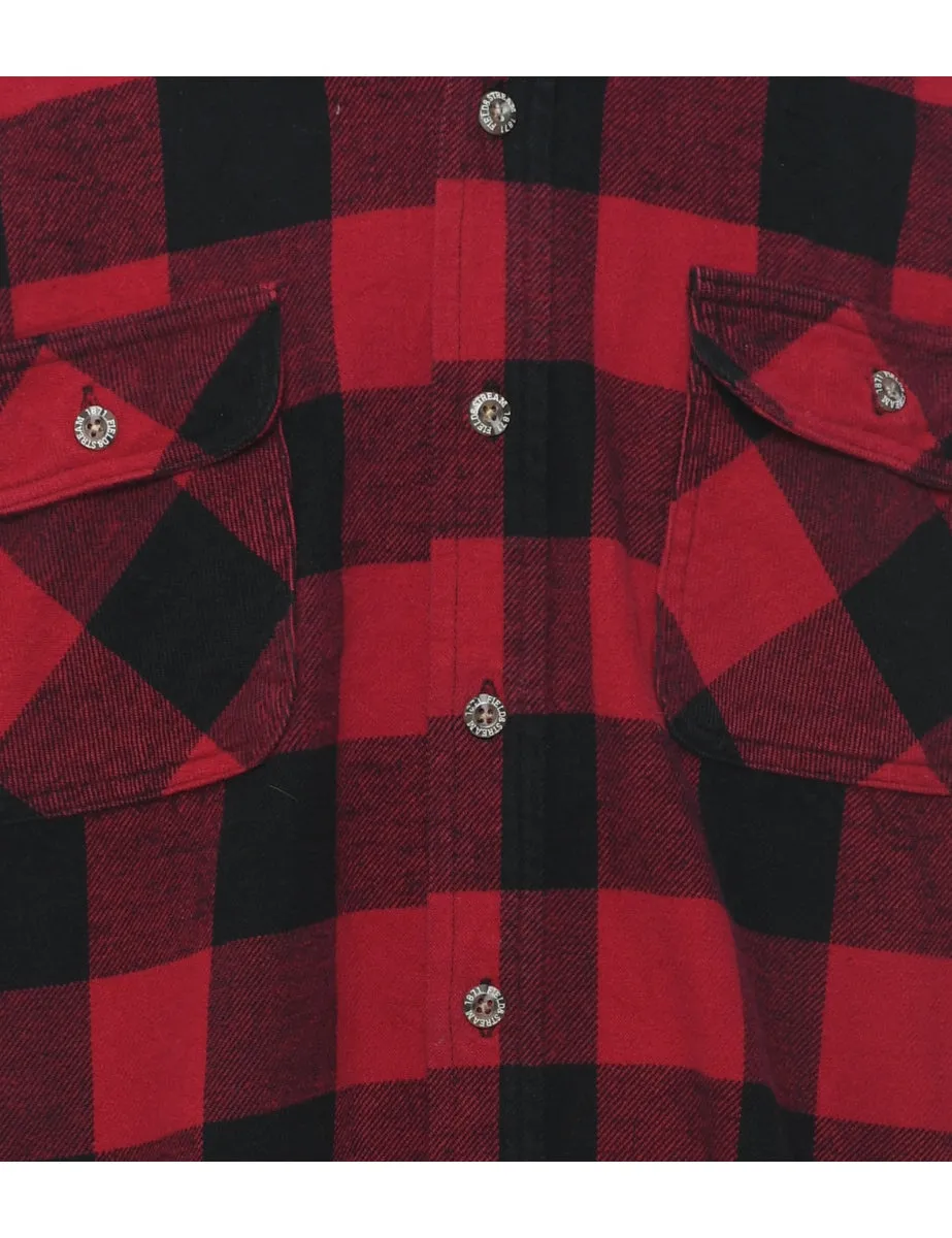 Red & Black Checked Shirt - L