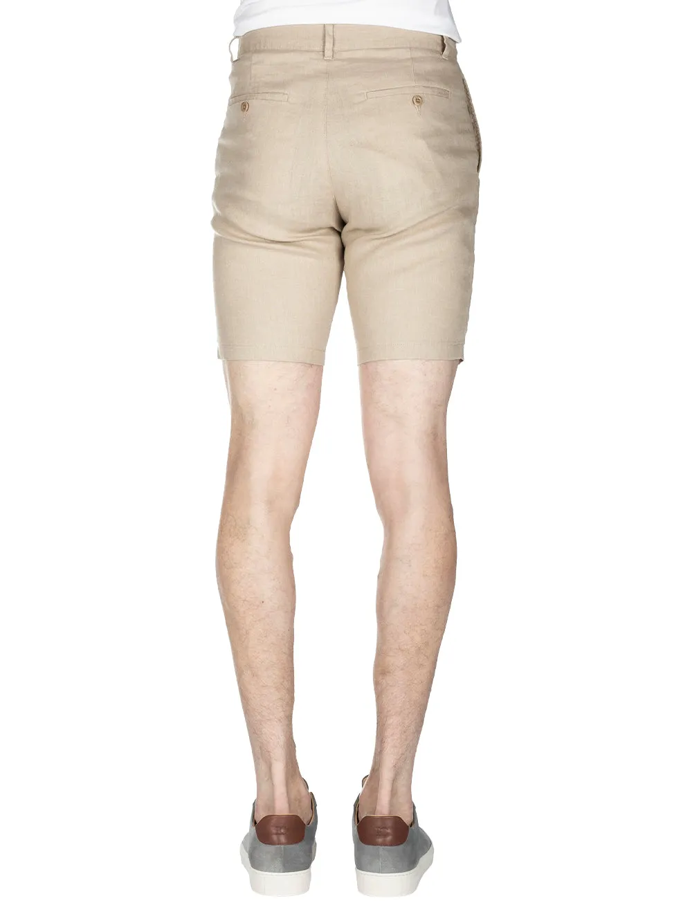 Relaxed Linen Shorts Concrete Beige