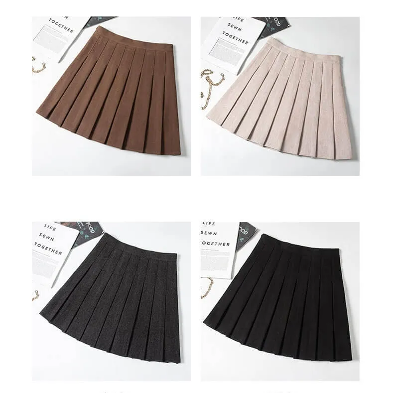 Short / Medium winter pleated skirt