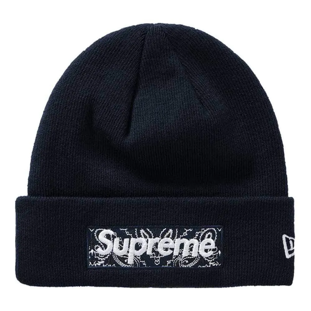 Supreme New Era Box Logo Beanie (FW19) Navy