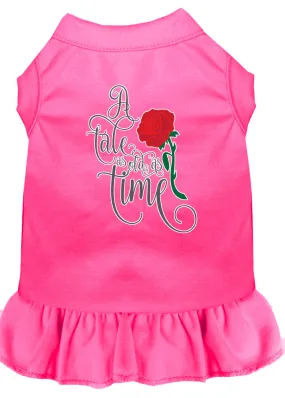 Timeless Tale Screen Print Dog Dress Bright Pink Xxxl