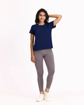 Women AM / PM Modal Tee - Navy Ultra