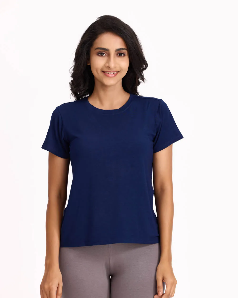 Women AM / PM Modal Tee - Navy Ultra