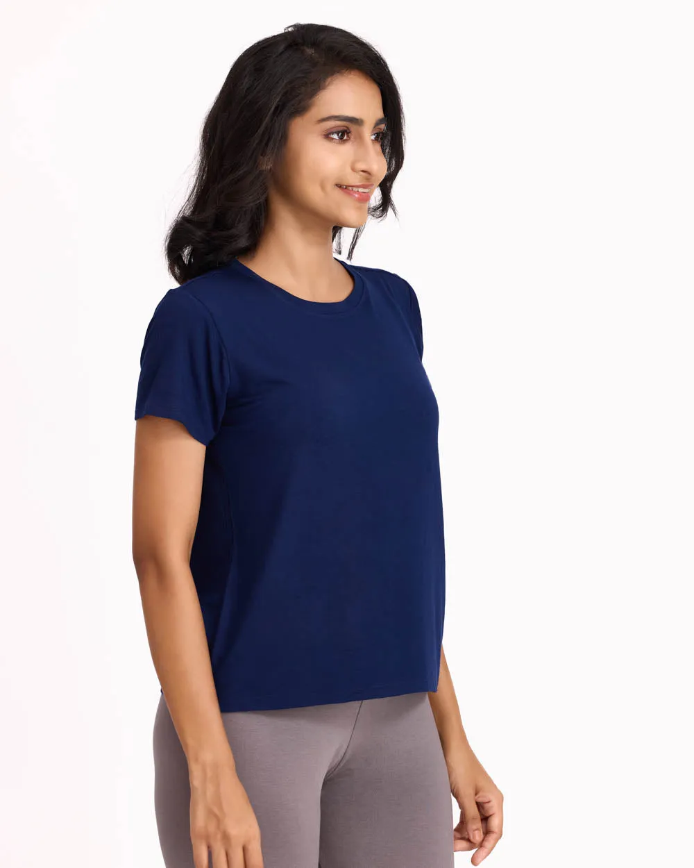 Women AM / PM Modal Tee - Navy Ultra