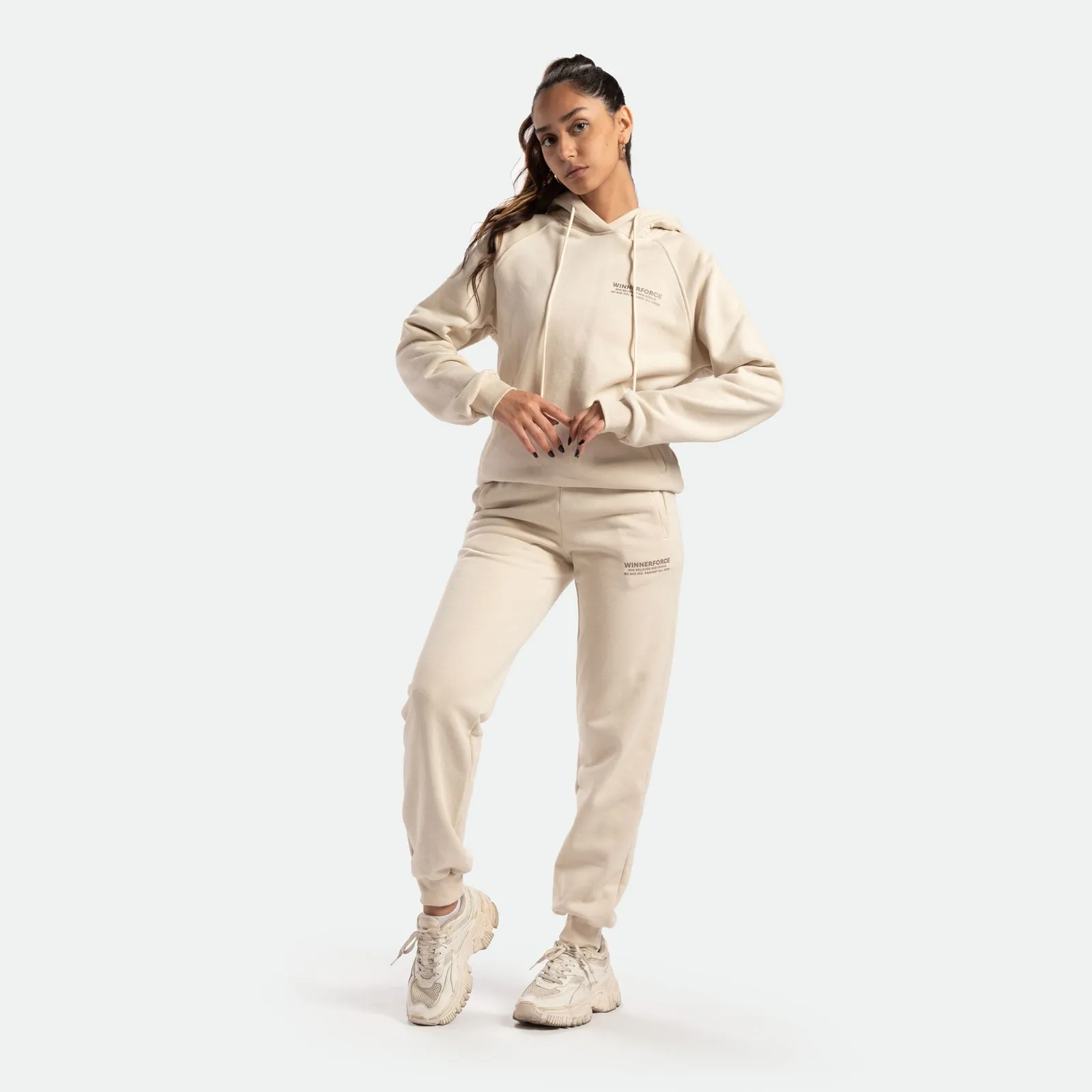 WOMEN-GO BEYOND-EMPOWERMENT-HOODIE (BIRCH-BEIGE)